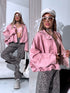 "MANAGE 32371" suede-like jacket - old pink